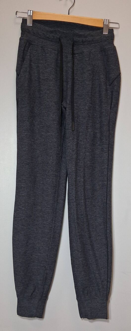 Lululemon womens size 2 jogger running long pants gray excellent condition